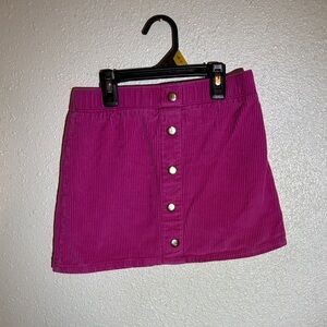 Isaac Mizrahi Fuchsia Corduroy Mini Skirt